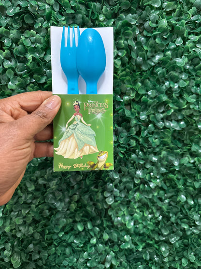 Custom Party Favor Utensil (Empty) Pouch  for Kids  | Birthday & Themed Parties| Napkin Holder| Set of 12