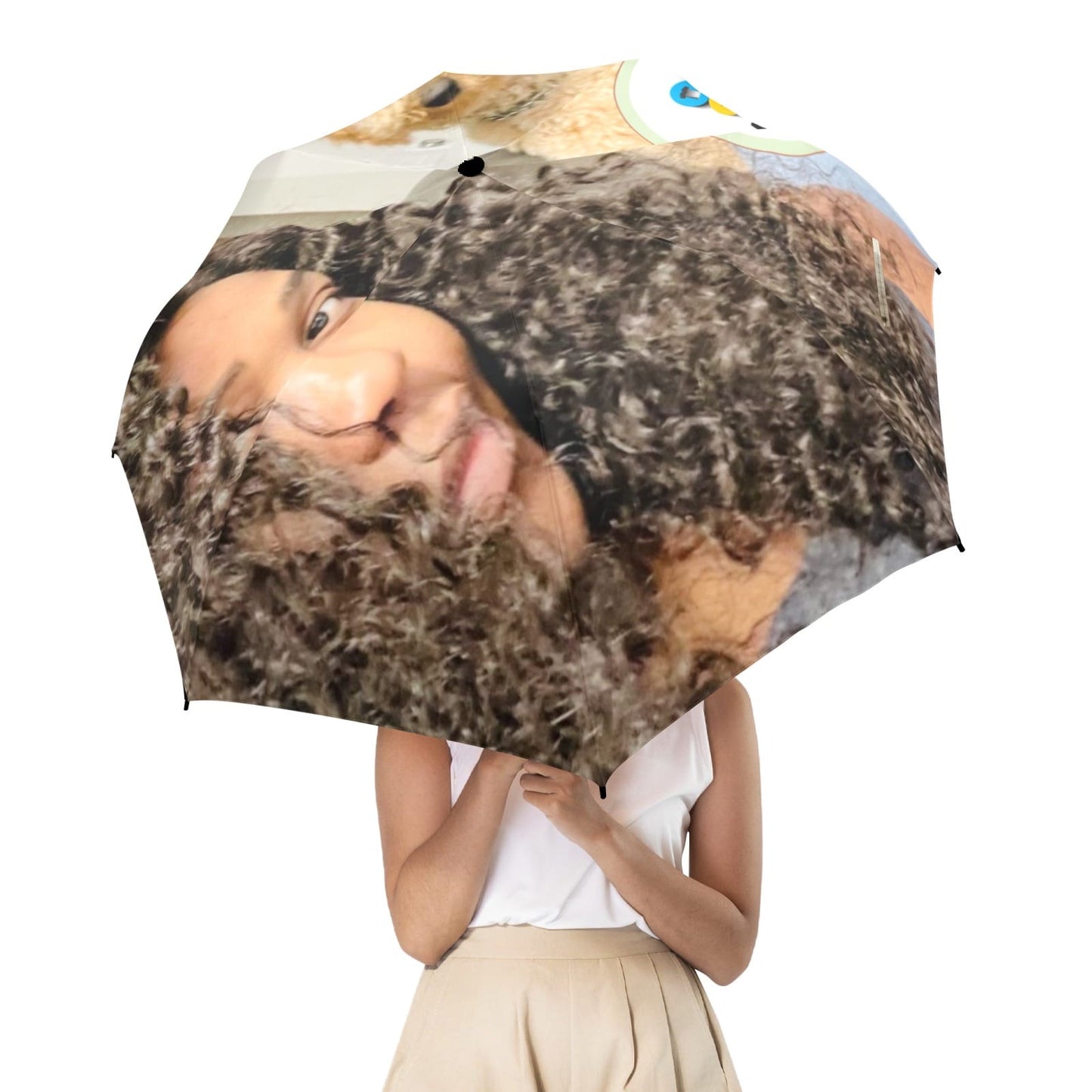 Personalized Photo Umbrella (Large)– Custom Semi-Automatic Folding Umbrella