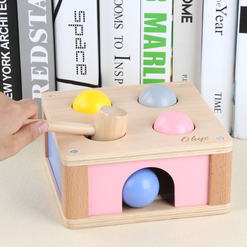 Wooden Hammer-and-Ball Pounding Toy