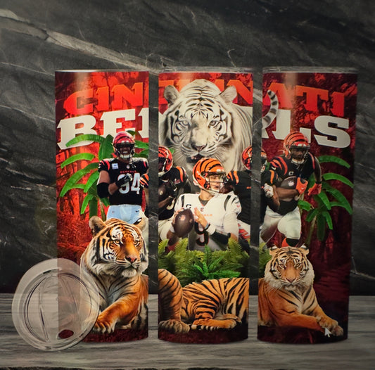 Sublimation Football 20oz Tumbler| Bengals