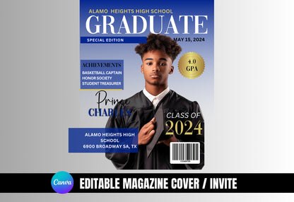Graduation Editable Digital Magazine/Invite