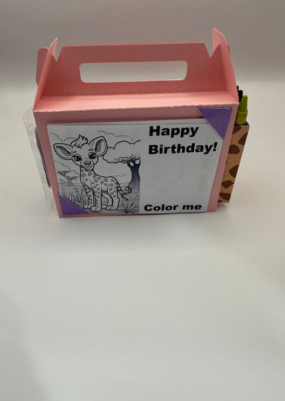 Activity Play-Doh Coloring Box| Coloring and Stickers| Party Favor Activity Box