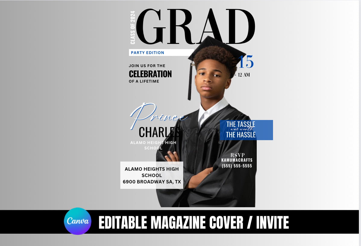 Graduation Editable Digital Magazine/Invite