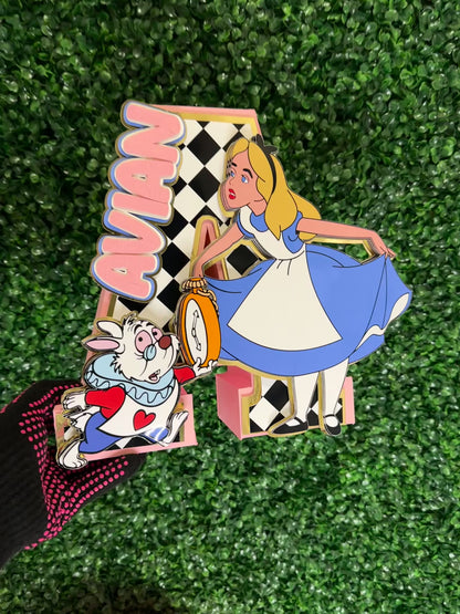 3D Alphabet centerpiece, Alice in the Wonderland centerpiece, party Deco