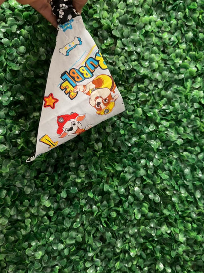 Reversible Dog Bandana with Elastic Neckband, Customized Reversible Bandana For Your Furry Friends (M/L)