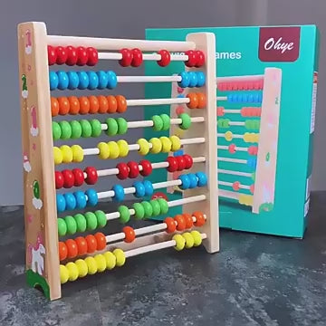 Wooden 10-Row Counting Abacus