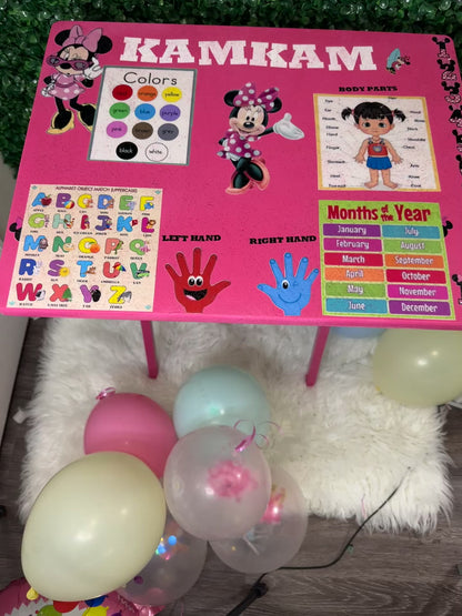 Custom Kids’ Learning Folding Table – Personalized, Any Theme & Color